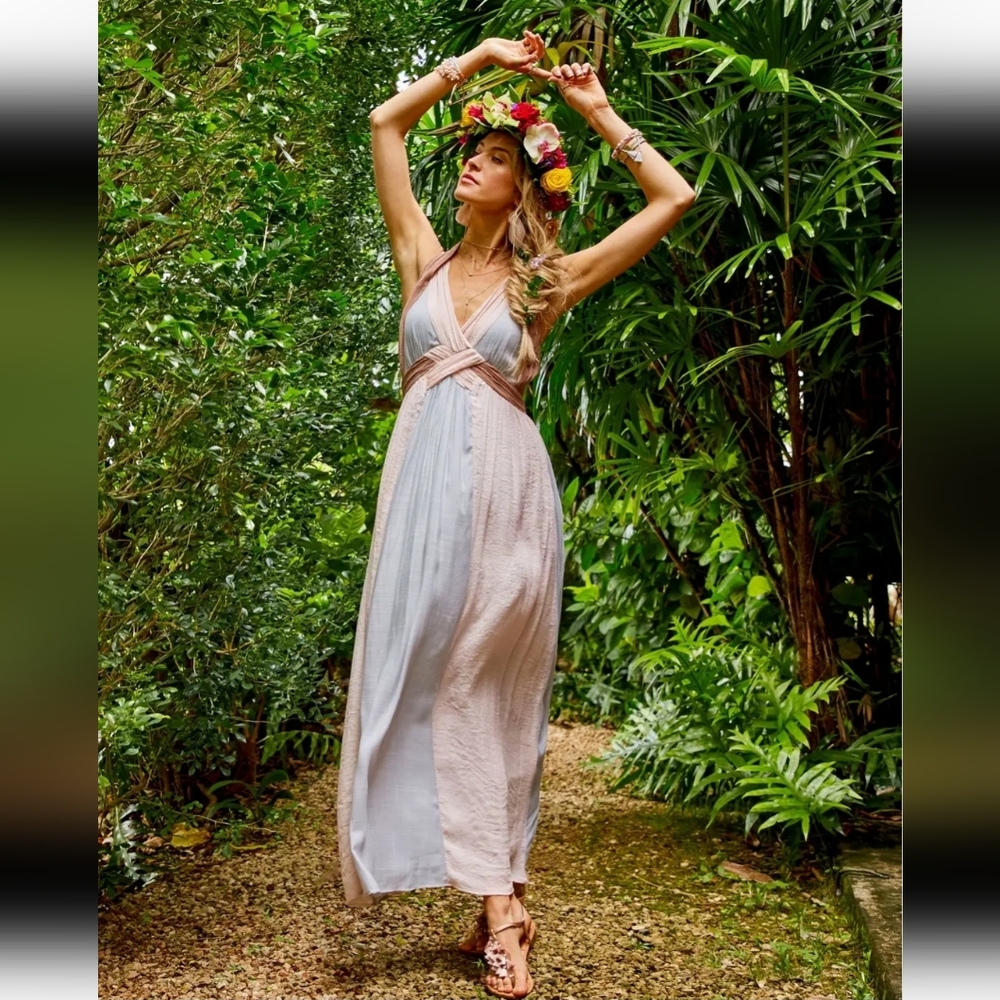 Grecian maxi dress